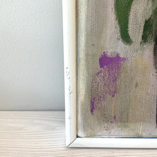 Moxie - Purple Flowers In Pot Painting - 14x18