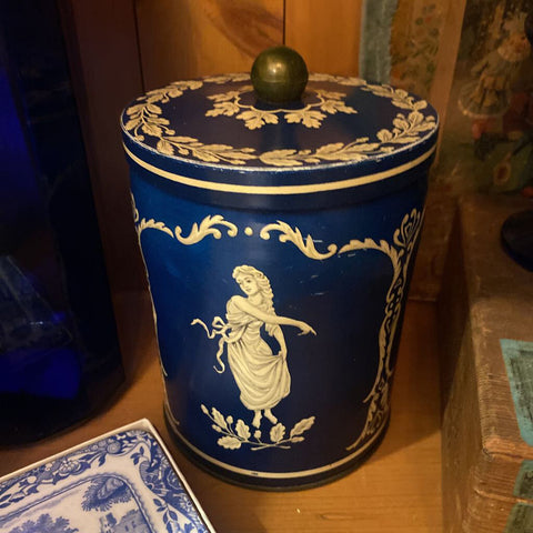 Blue Tin Canister