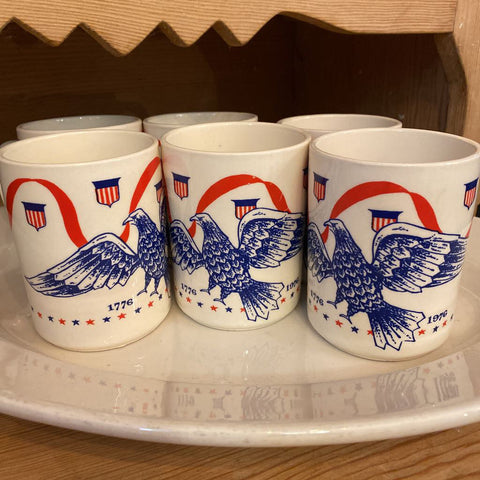 Set of 6 Berggren American Eagle Mugs