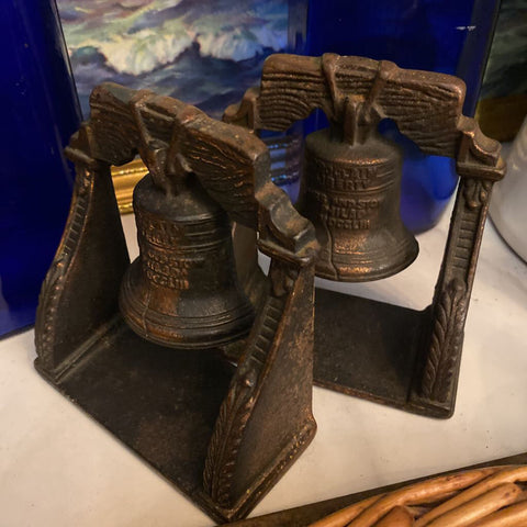 Cast Iron Liberty Bell Bookends