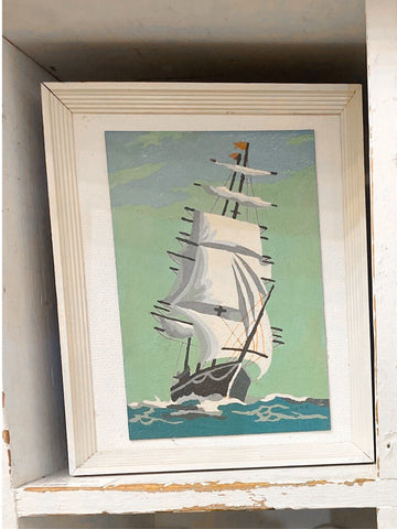 Jens Fresh Vintage ~ Vintage ship paint by number 11 by 9