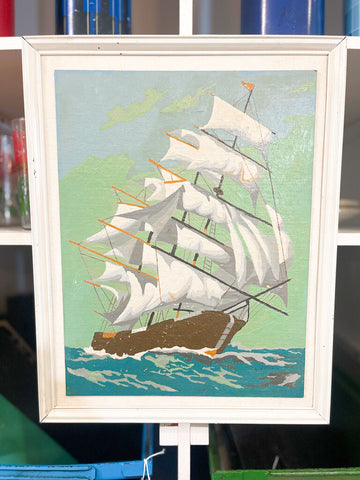 Jens Fresh Vintage ~ Vintage ship paint by number
