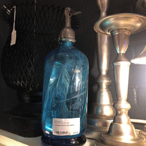 Vintage Seltzer Blue Bottle