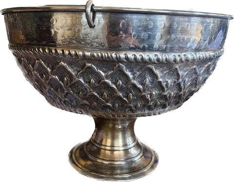 Early 20th Century French Silver Plated Repousse Champagne or Wine Cooler