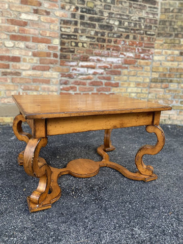 Vintage wood stroll legged coffee table