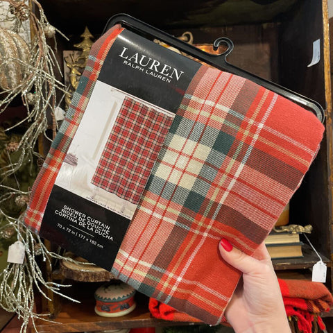 Plaid Ralph Lauren shower curtain