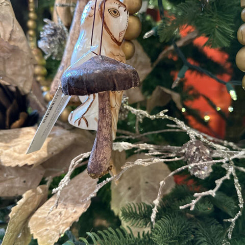 Mushroom ornament brown