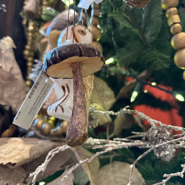 Mushroom ornament brown