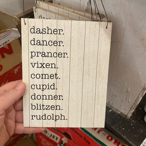 Reindeer Ornament Sign