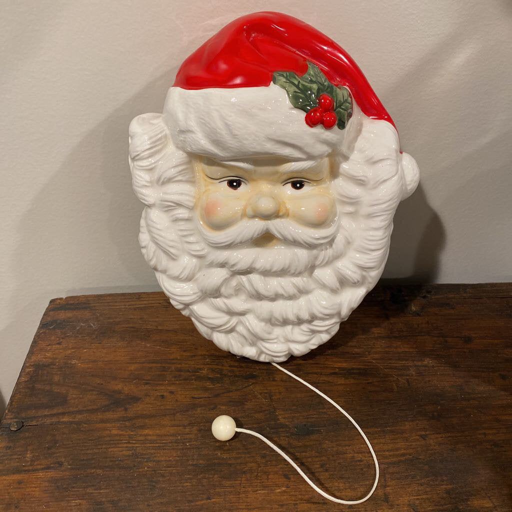 Ceramic Santa Music Box Wall Hanging