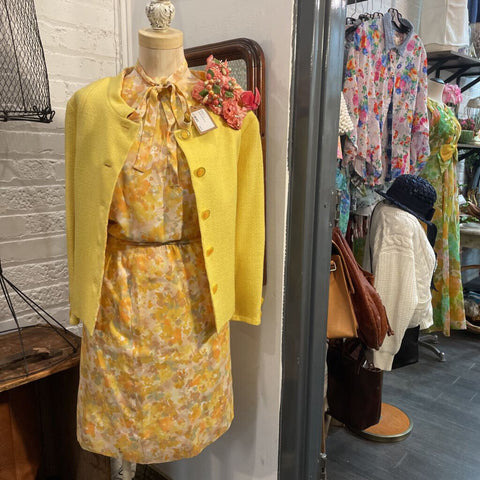 50s heavy knit suit set