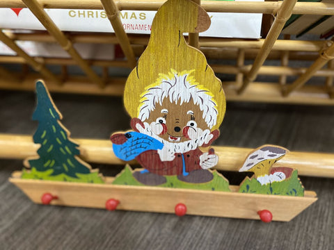 Vintage Wood Elf Peg Hanger