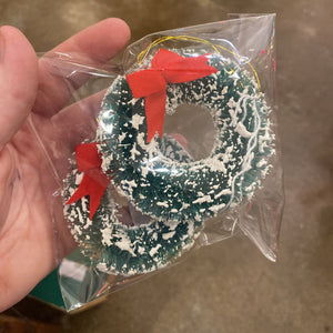 Set of 2 Vintage Green Christmas Wreaths