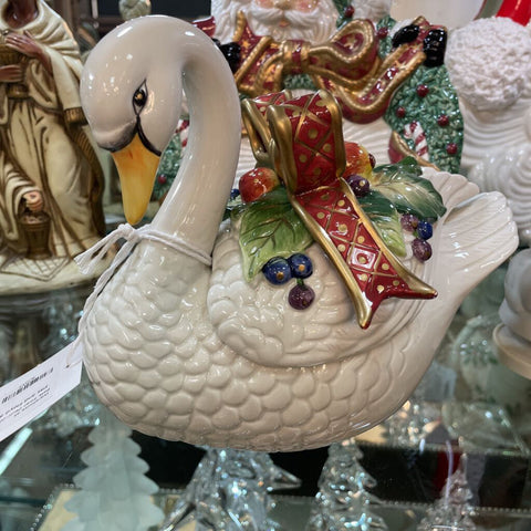 Fitz and Floyd Swan Trinket Box