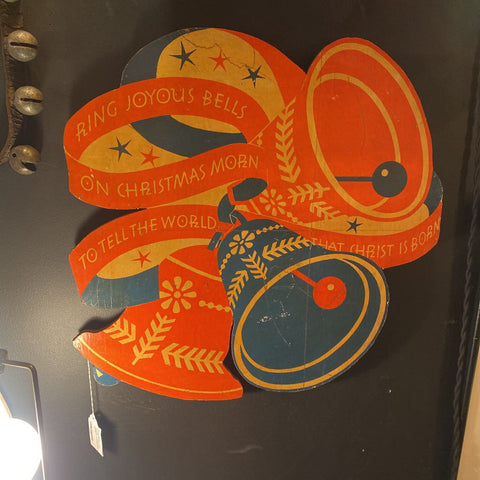 Vintage wooden bell Christmas decor