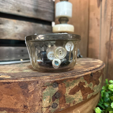 Jelly Jar with Vintage Buttons