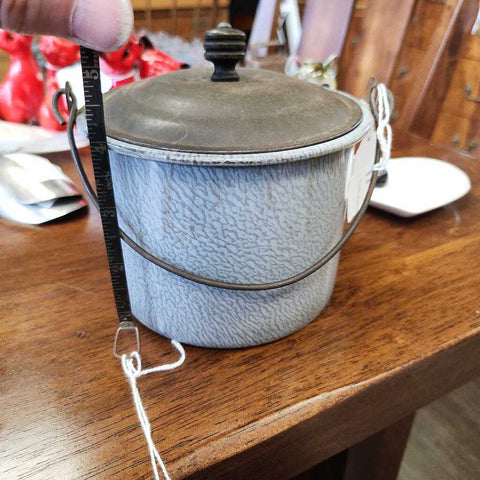 Antique enamel berry pail