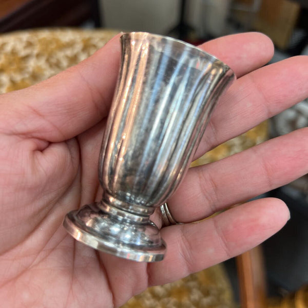 Set of 6 Vintage Silver Plate cordial Glasses
