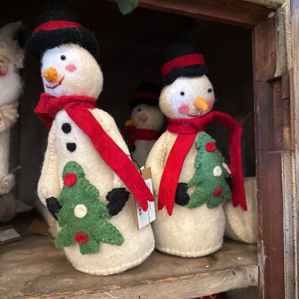 Handmade Wool Felt Snowman