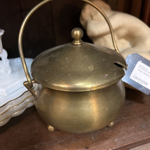 Heavy Vintage Brass Cauldron