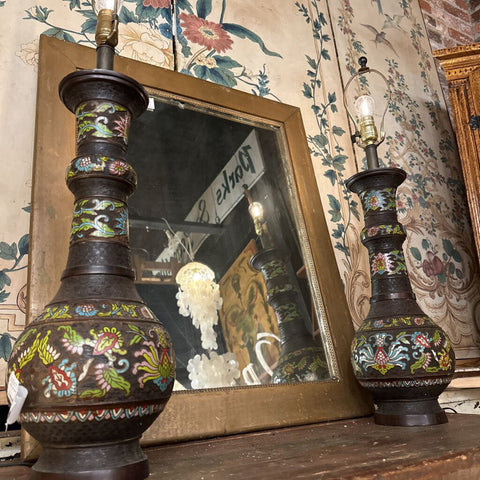 Pair of Cloisonne LAMPS