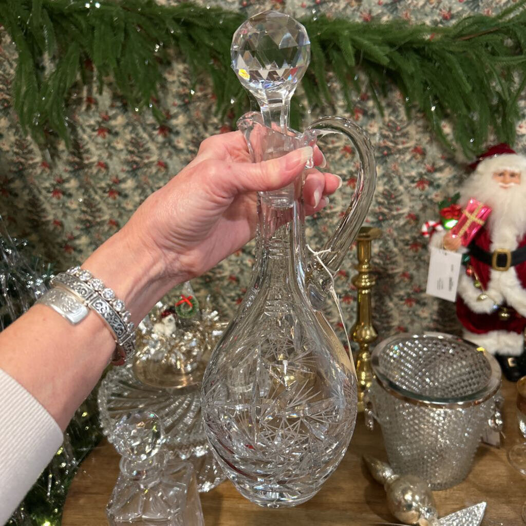 Belgian Cut Crystal Decanter Vintage