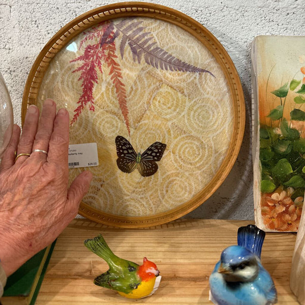 Vintage butterfly tray