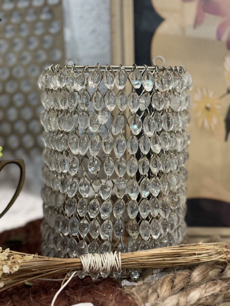 Crystal tea light wall sconce