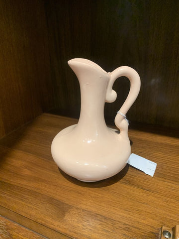 Vintage Peach Pottery Vase~ 4.5" w x 6.5" t