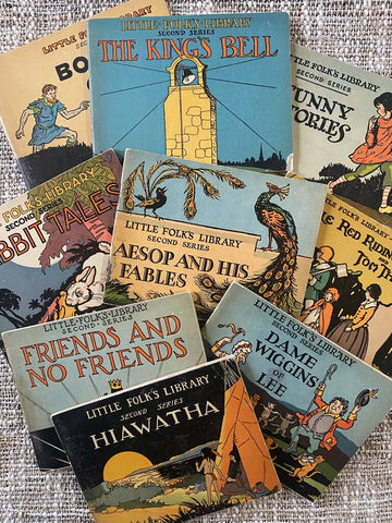 Set of 9 Little Folk's Books 1928