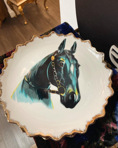 Pair of two horse plates