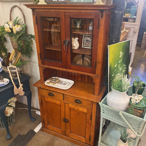 Small Wood China Cabinet 30W 59.75H 12D IN STORE PICKUP ONLY