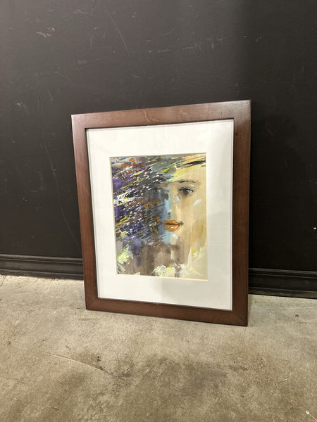 Framed abstract portrait IN STORE PICK UP ONLY