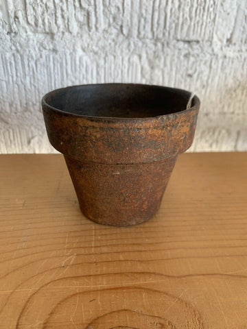Cast Iron Plant Pot- 3" t x 3.5" w