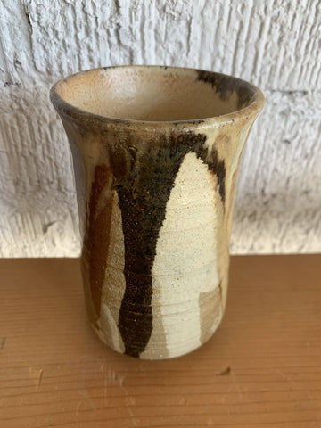 Vintage Signed Sherwood Pottery Vase- 3.25" w x 5.25" t