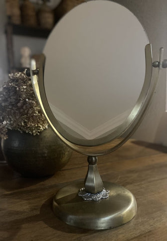 Vintage Large Tabletop Double Sided Mirror 21.5