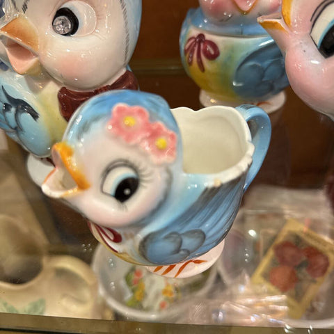 Lefton Bluebird creamer, beak chip