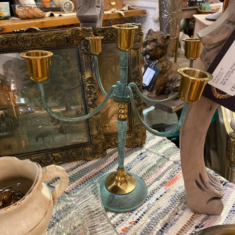 Copper and Brass Candleabra