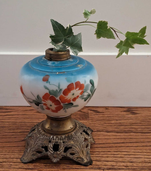 Antique Oil Lamp Base / Repurposed Bud Vase