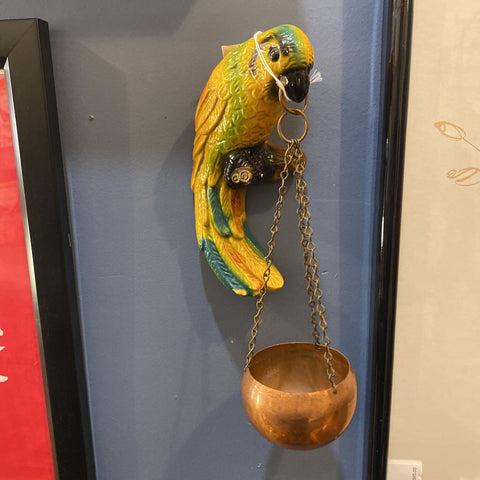 Chalkwear parrot plant holder