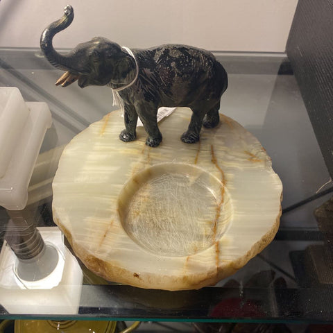 Elephant and marble ash tray