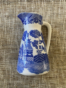 Blue and White Pitcher/Vase 7.5"