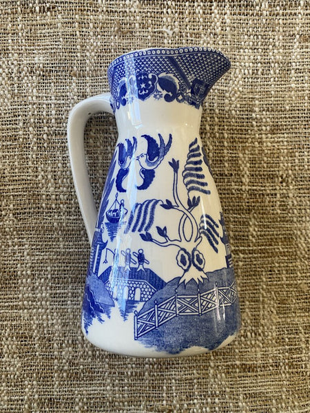 Blue and White Pitcher/Vase 7.5"