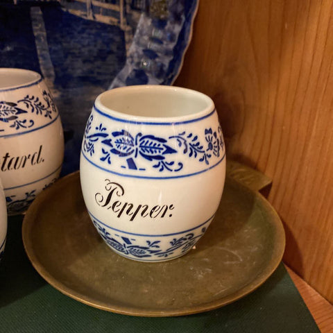 Blue and White Pepper Jar