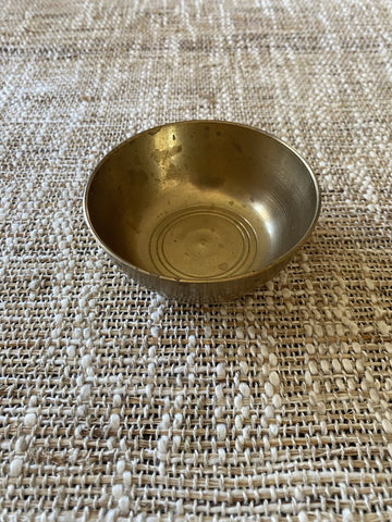 Vintage Small Brass Bowl 3.5D