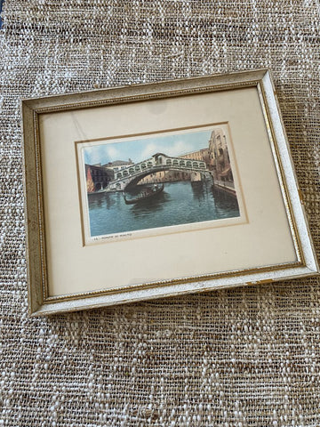 Vintage Framed Print of Ponte Di Rialto 10W x 8.75H