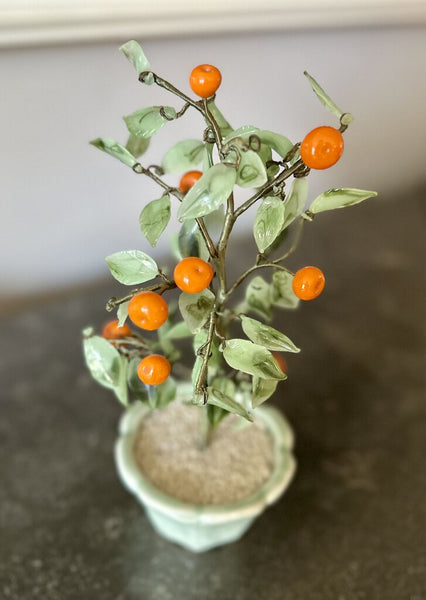 JADE ORANGE TREE 11 1/2"H