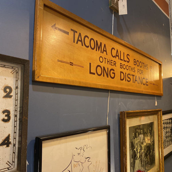 Tacoma train station telephone sign in store pick up only