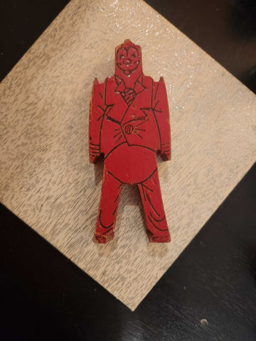 Vintage red man 5" tall