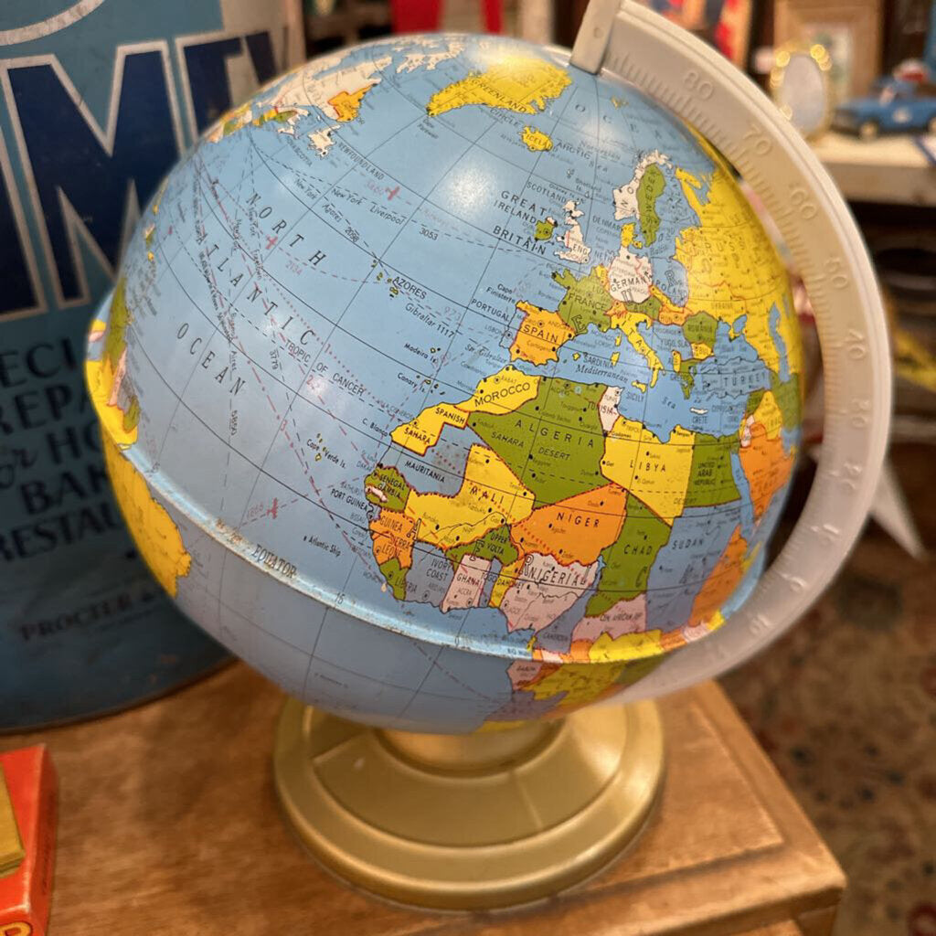 Ohio Art tin globe